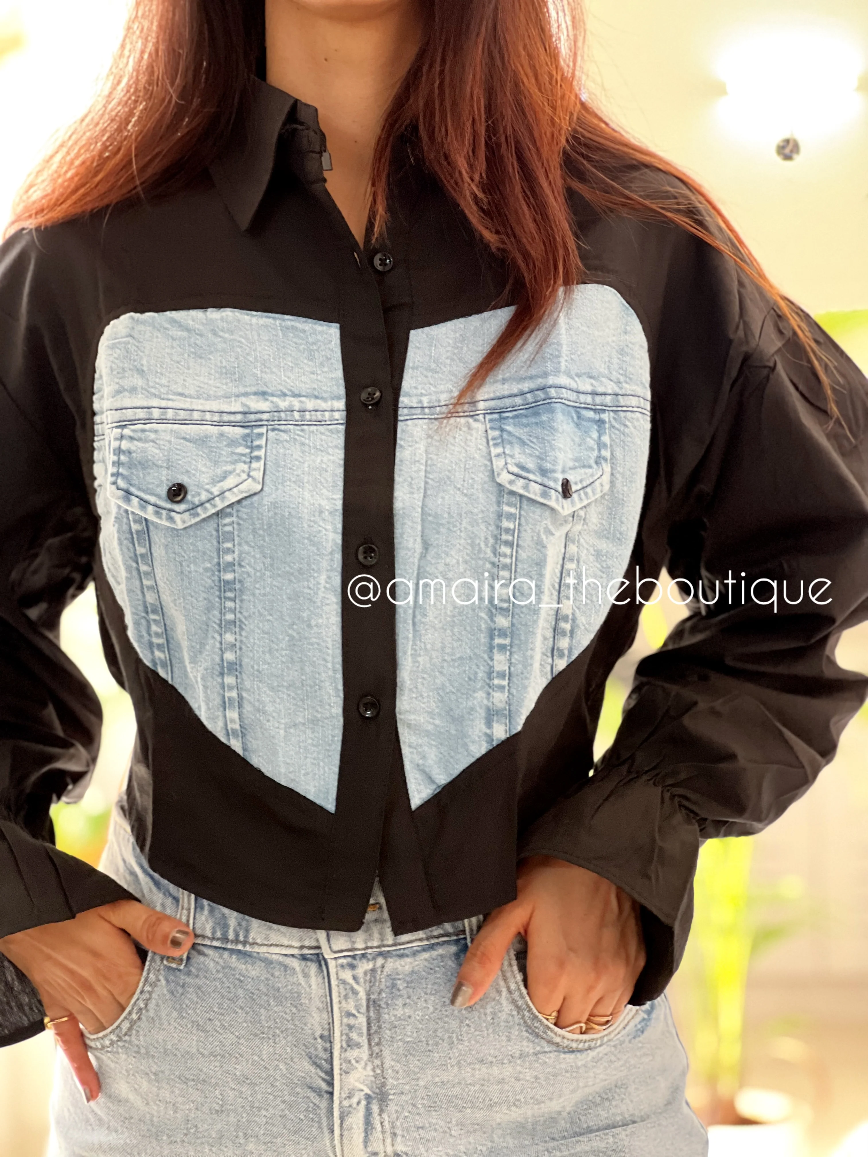 DENIM BAGGY CROP TOPS-2 - Image 6